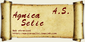 Agnica Selić vizit kartica